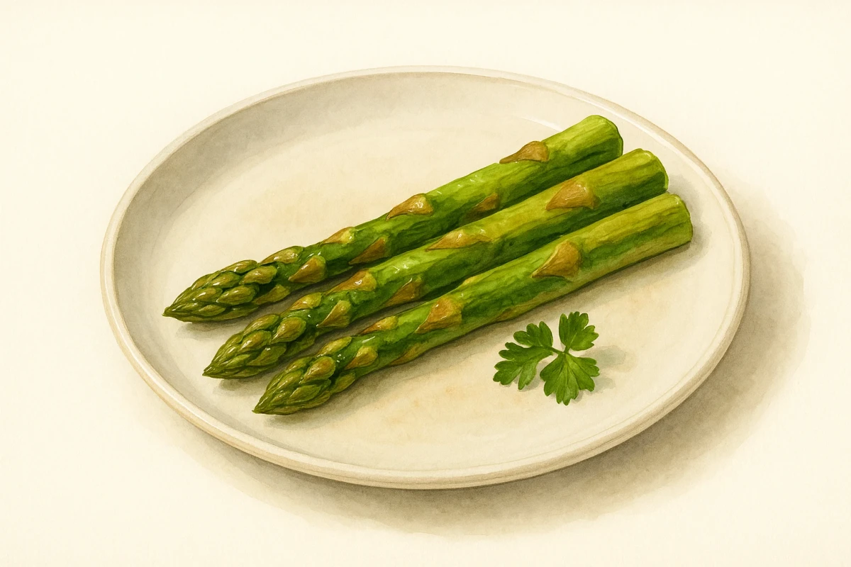 Asparagus sauce mikado, bottarga