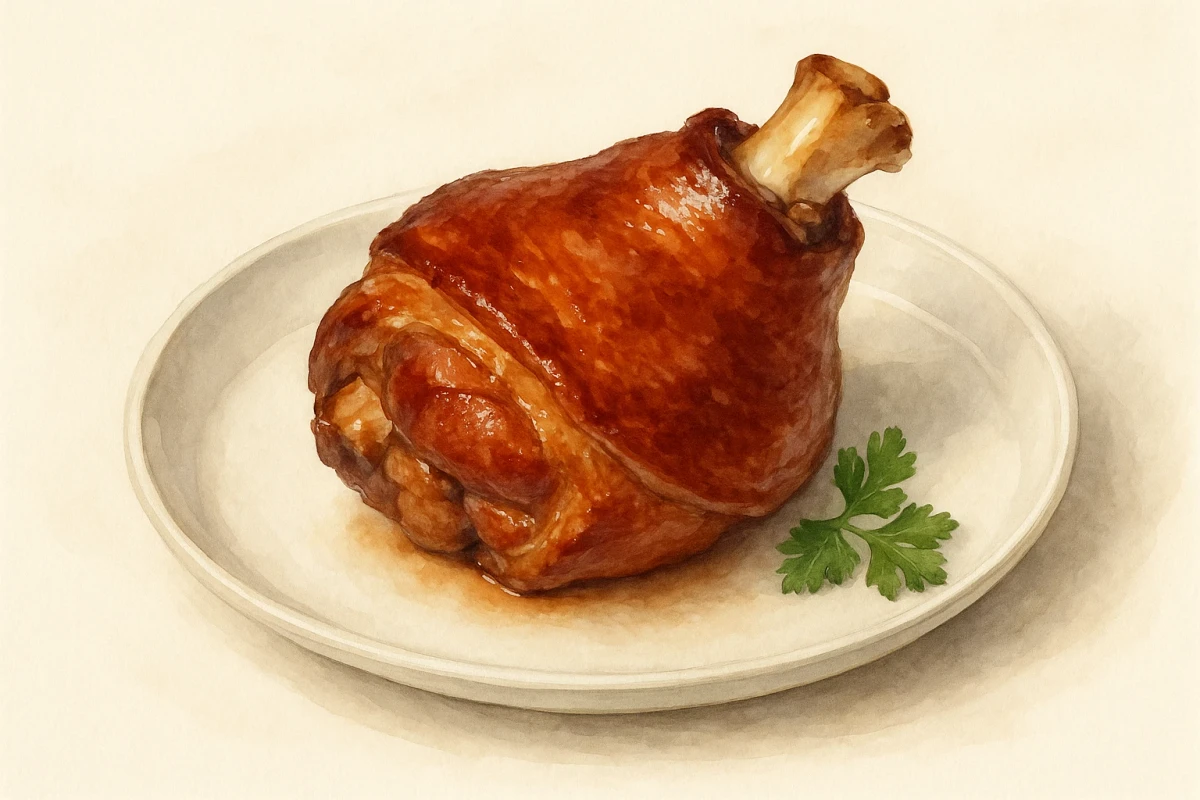 48hr sliced pork knuckle with garlic sauce