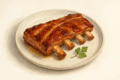 Honey glazed spareribs