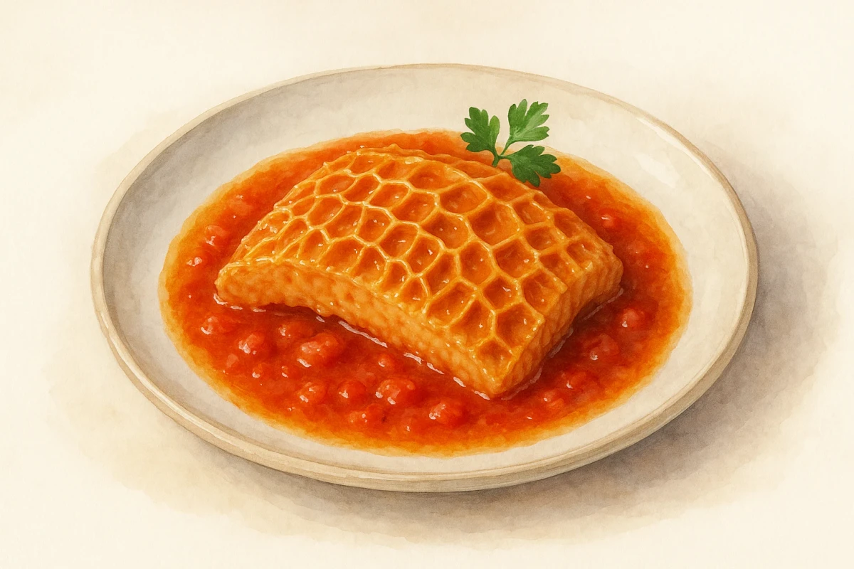 Tripe with giner & green onions