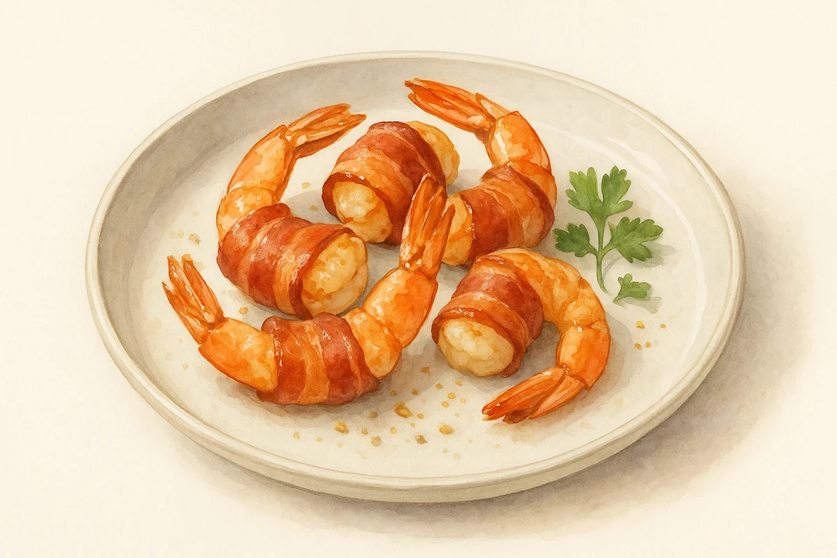 Bacon wrapped shrimp