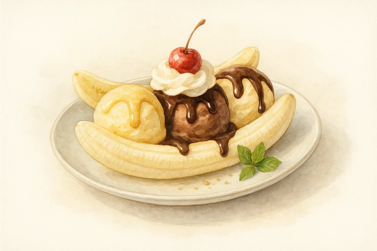 Breakfast banana split