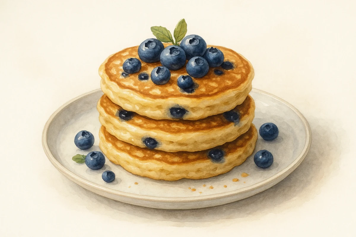 Lemon blueberry pancakes