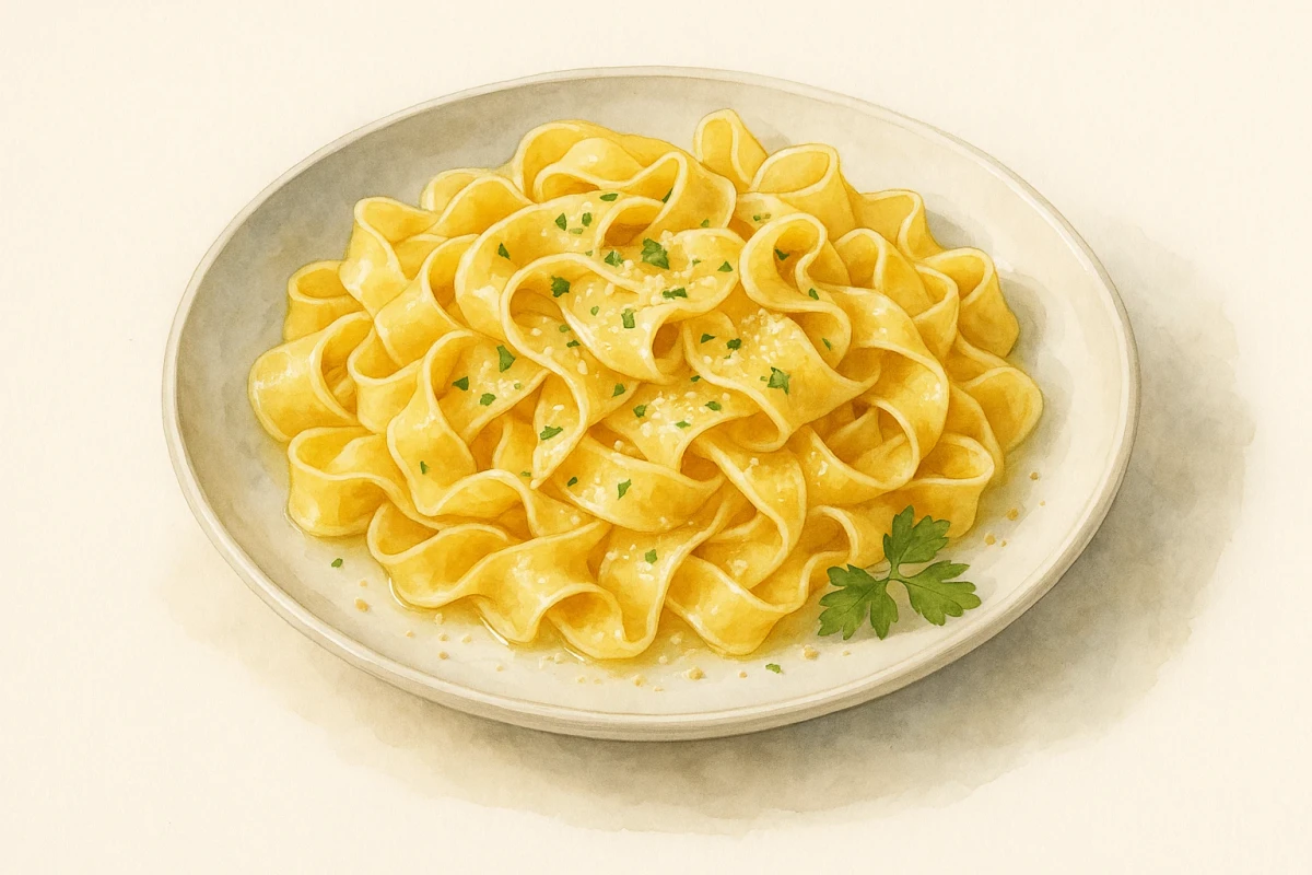 K pasta with butter