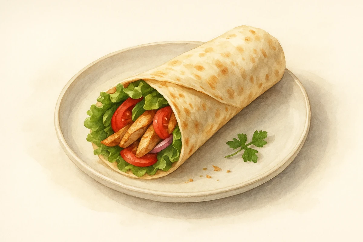 Shawarma chicken wrap