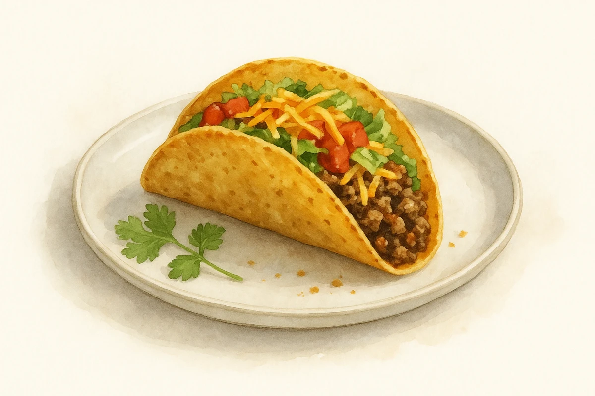 Beef hardshell taco