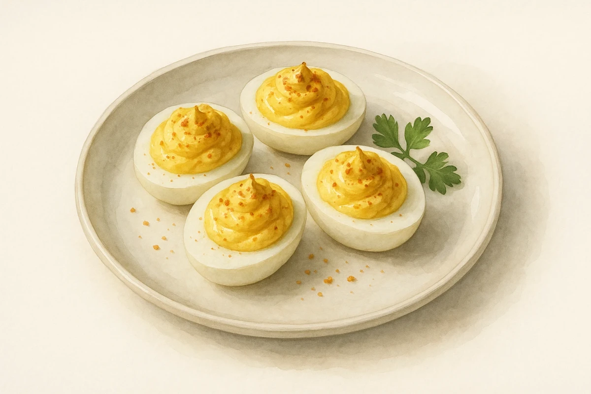 Fried deviled eggs