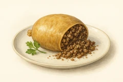 Braised lamb haggis stew noodle