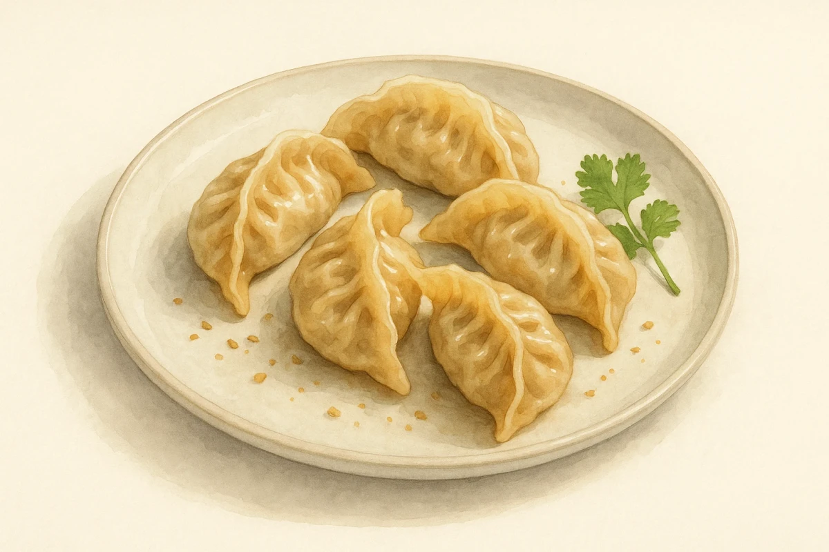 Chicken steamed jiaozi