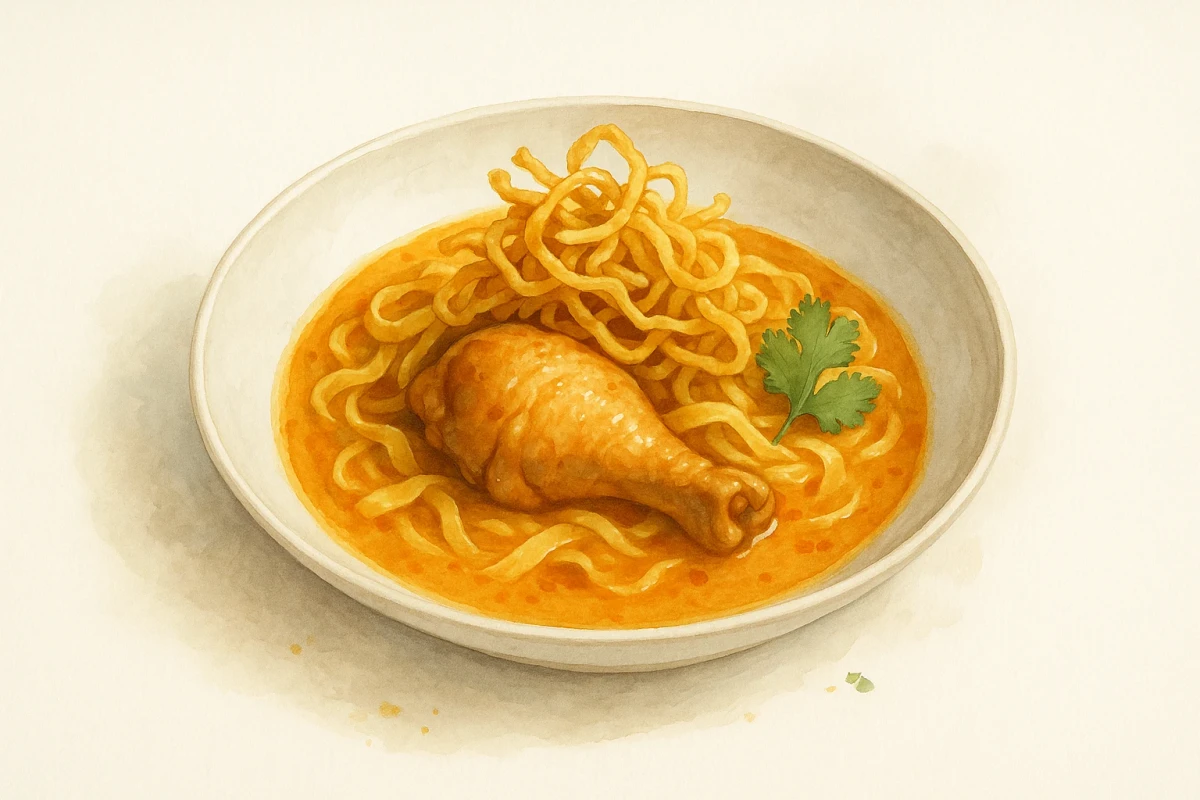 Northern thailand curry noodle “khao soi”