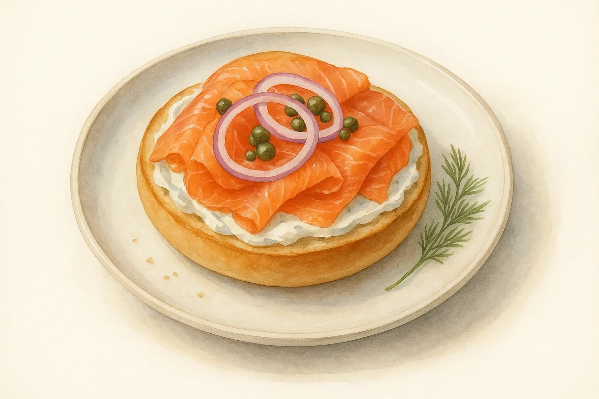 Individual bagel & lox plate