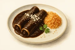 Mole enchiladas