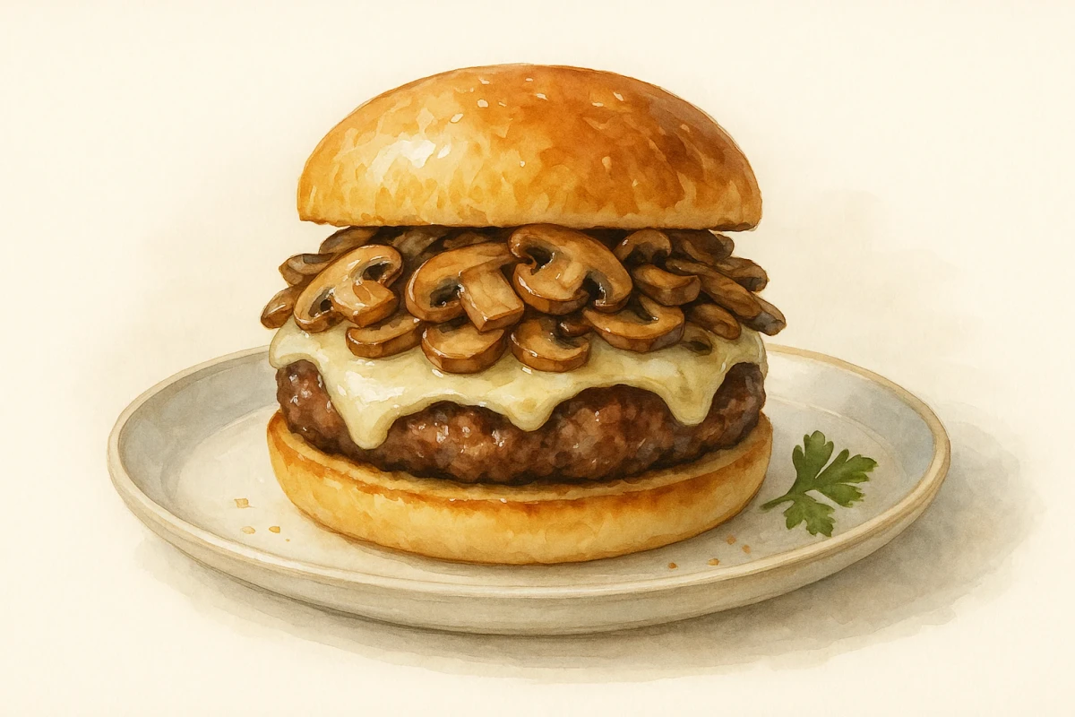 Mushroom Swiss burger