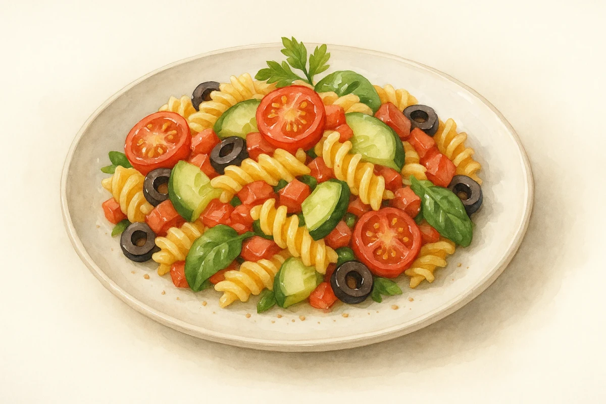 Thai pasta salad with chicken