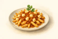 Short rib poutine & poached eggs 33
