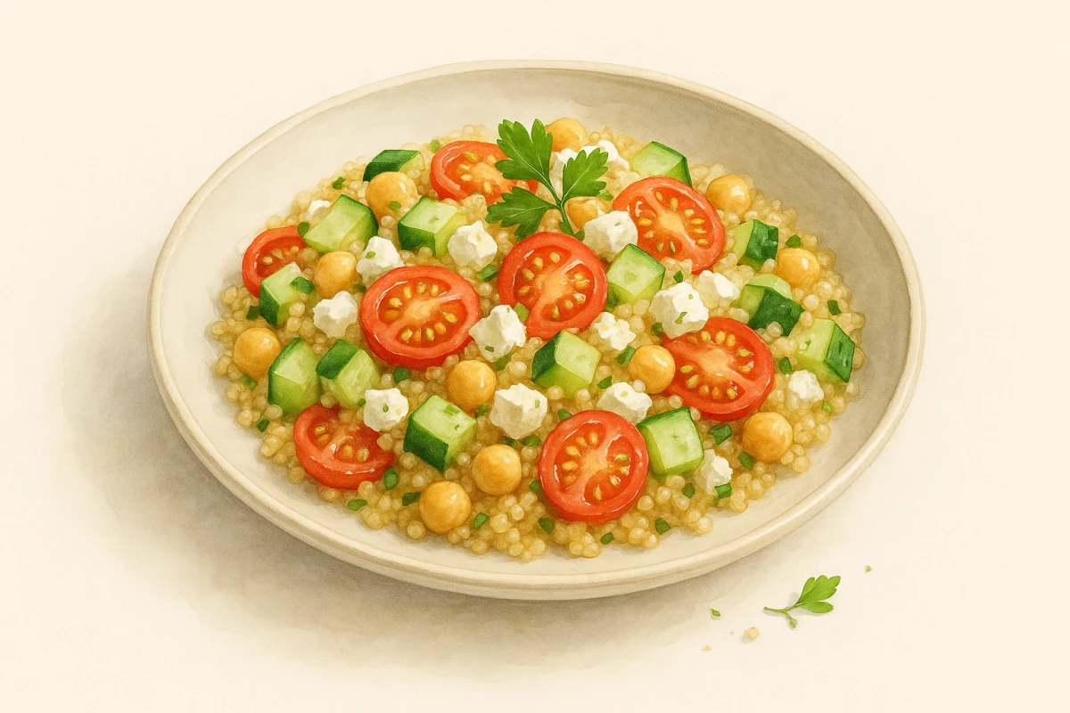 Organic quinoa salad - side