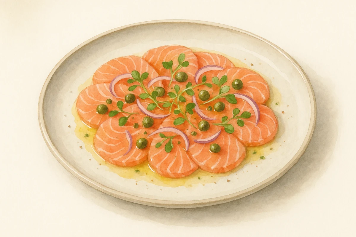 Salmon carpaccio