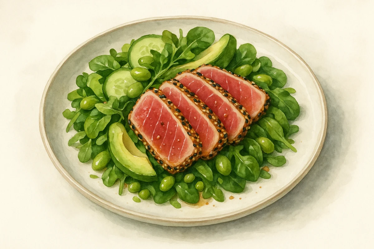 Seared ahi salad