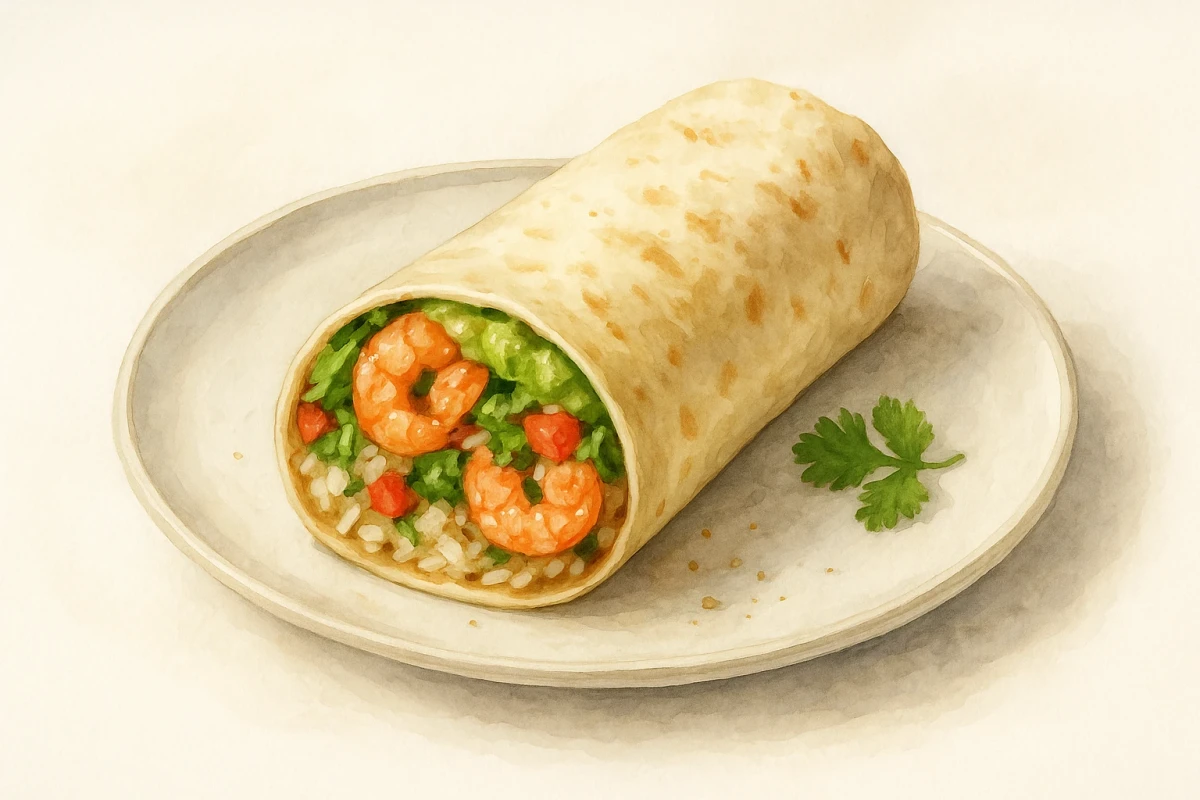 Shrimp burrito
