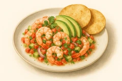 Tropical shrimp ceviche