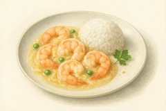 Shrimp with lobster sauce (lunch)