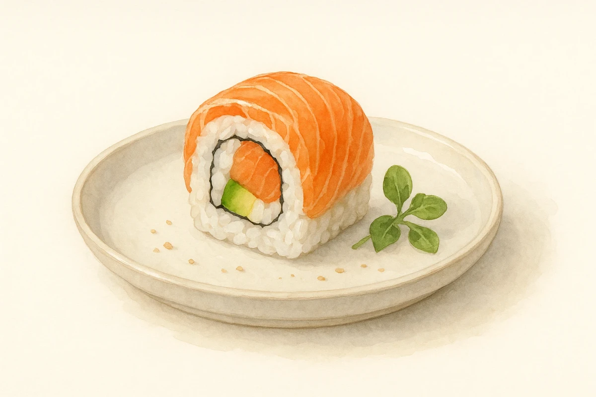 Smoked salmon roll