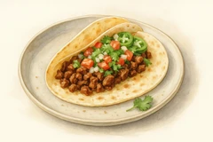 Carne asada soft taco