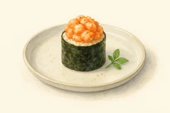 Spicy scallop roll cut roll