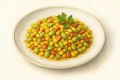 Edamame succotash