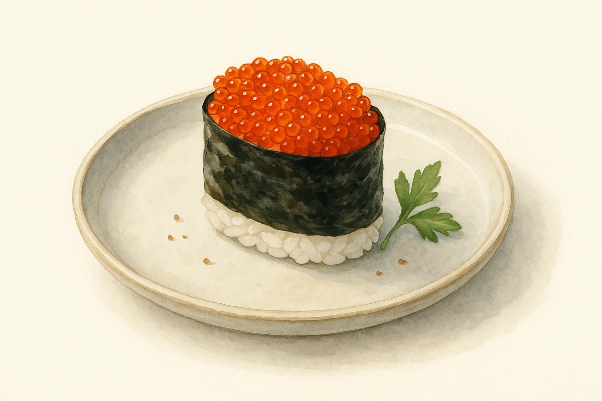 Smelt egg nigiri