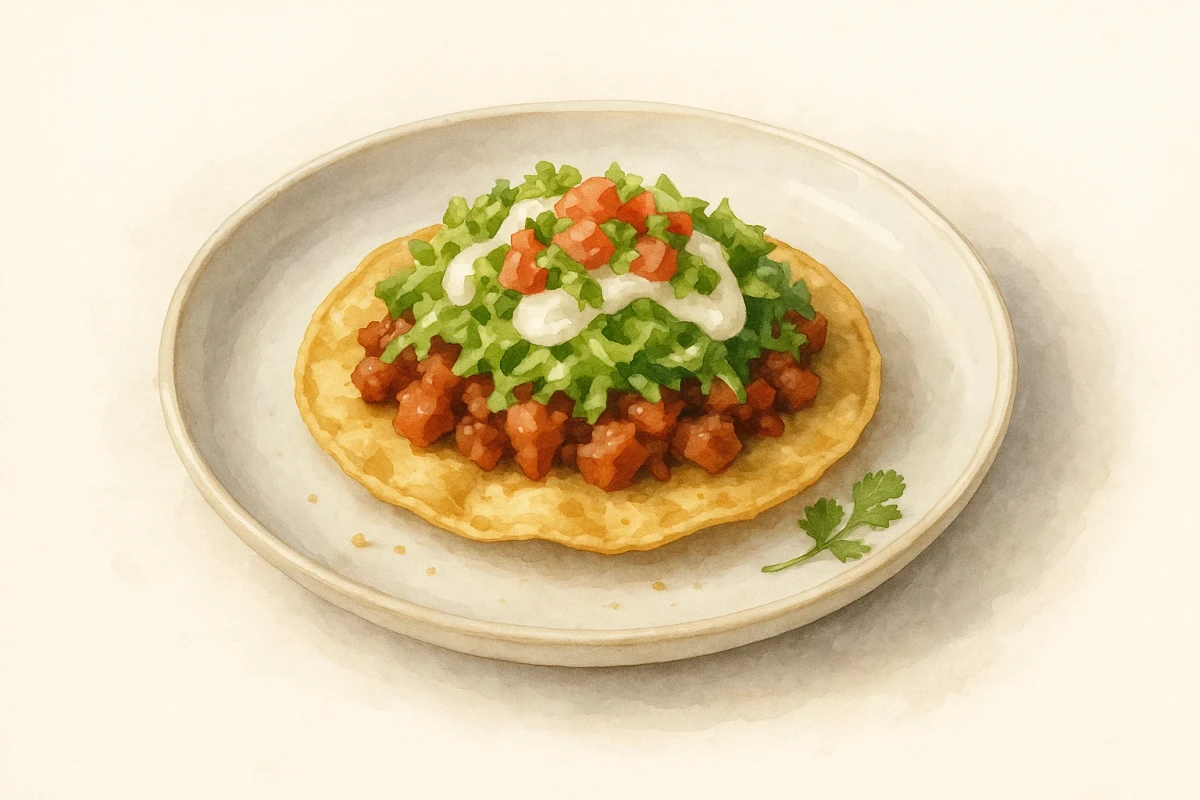BBQ chicken tostada