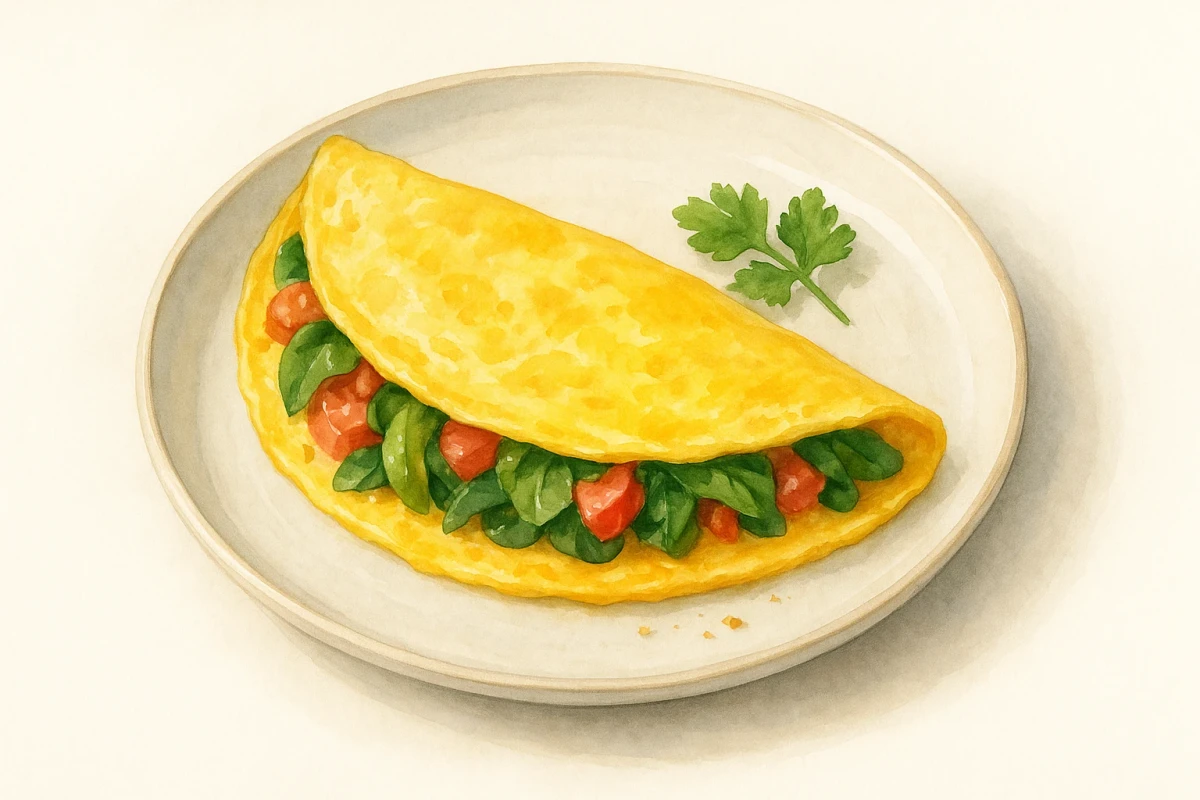 Very veggie omelette